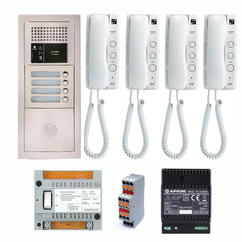 GTBA4E Pack Audio 4 BP Avec 4 Postes GT1D Programmés AIPHONE 3 GTBA4E Pack Audio 4 BP Avec 4 Postes GT1D Programmés AIPHONE