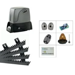 KIT SATURN OIL 600 Motorisation Portail Coulissant Avec Fin De Course Mécanique SEA 24V