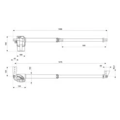 BILL50M Vérin Droit 230V Pour Portail Battant BENINCA -Porte Accessoires Magasin schema bill50m 800x800