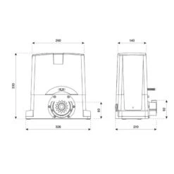 BULL424 Motoréducteur électromécanique 24V BENINCA -Porte Accessoires Magasin schema bull424 800x800