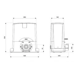 KBULL624 TURBO Kit De Motorisation Rapide Pour Portail Coulissant BENINCA -Porte Accessoires Magasin schema bull 624 800x800