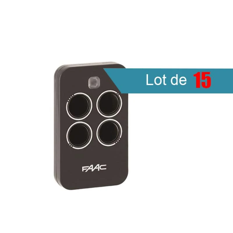 PACK DE 15 TELECOMMANDES XT4 433 RC FAAC 3 PACK DE 15 TELECOMMANDES XT4 433 RC FAAC